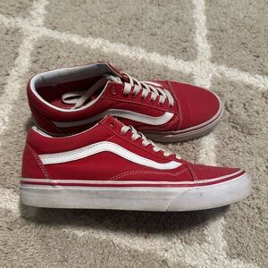 Vans Old Skool. Red. Women’s 8 - Men’s 6.5.